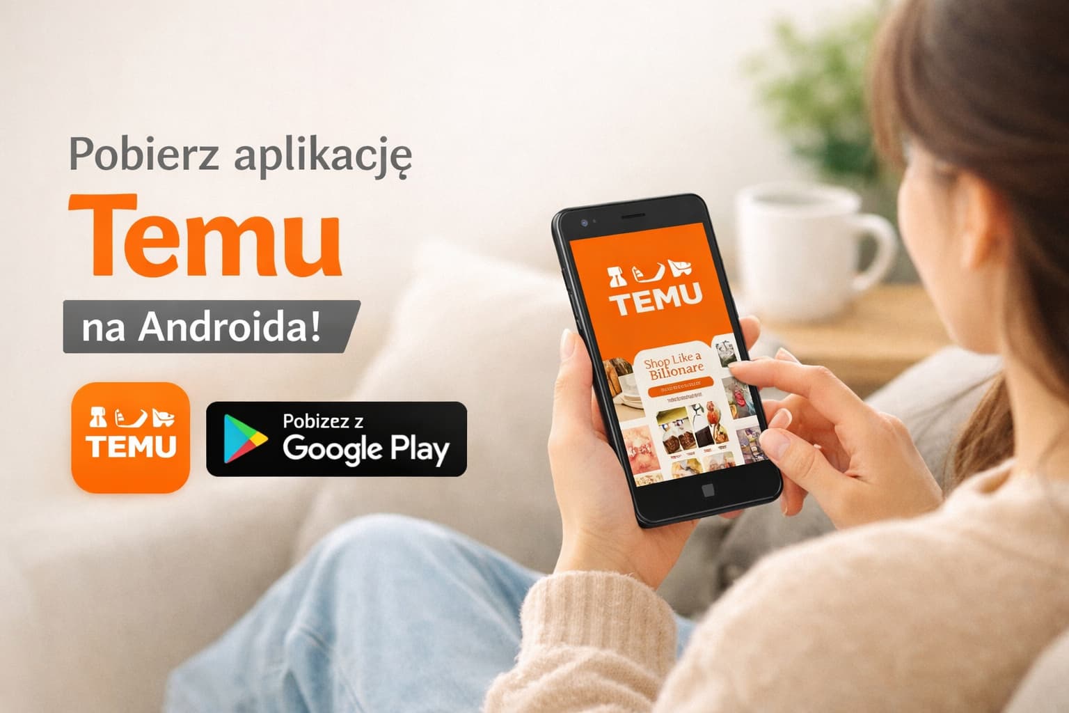 Pobierz aplikację Temu na Androida i kupuj taniej