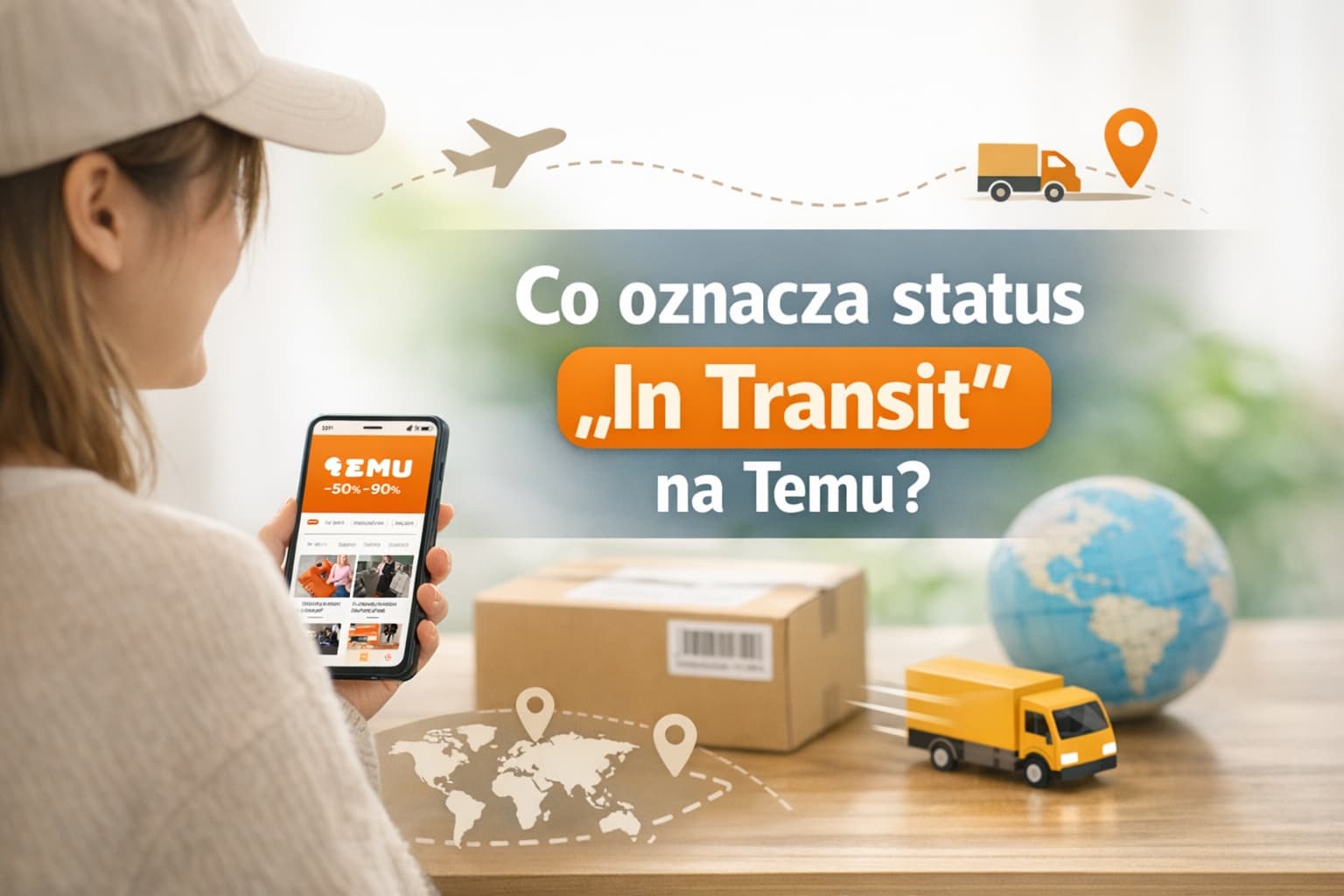 Co oznacza status „in transit” na Temu podczas dostawy