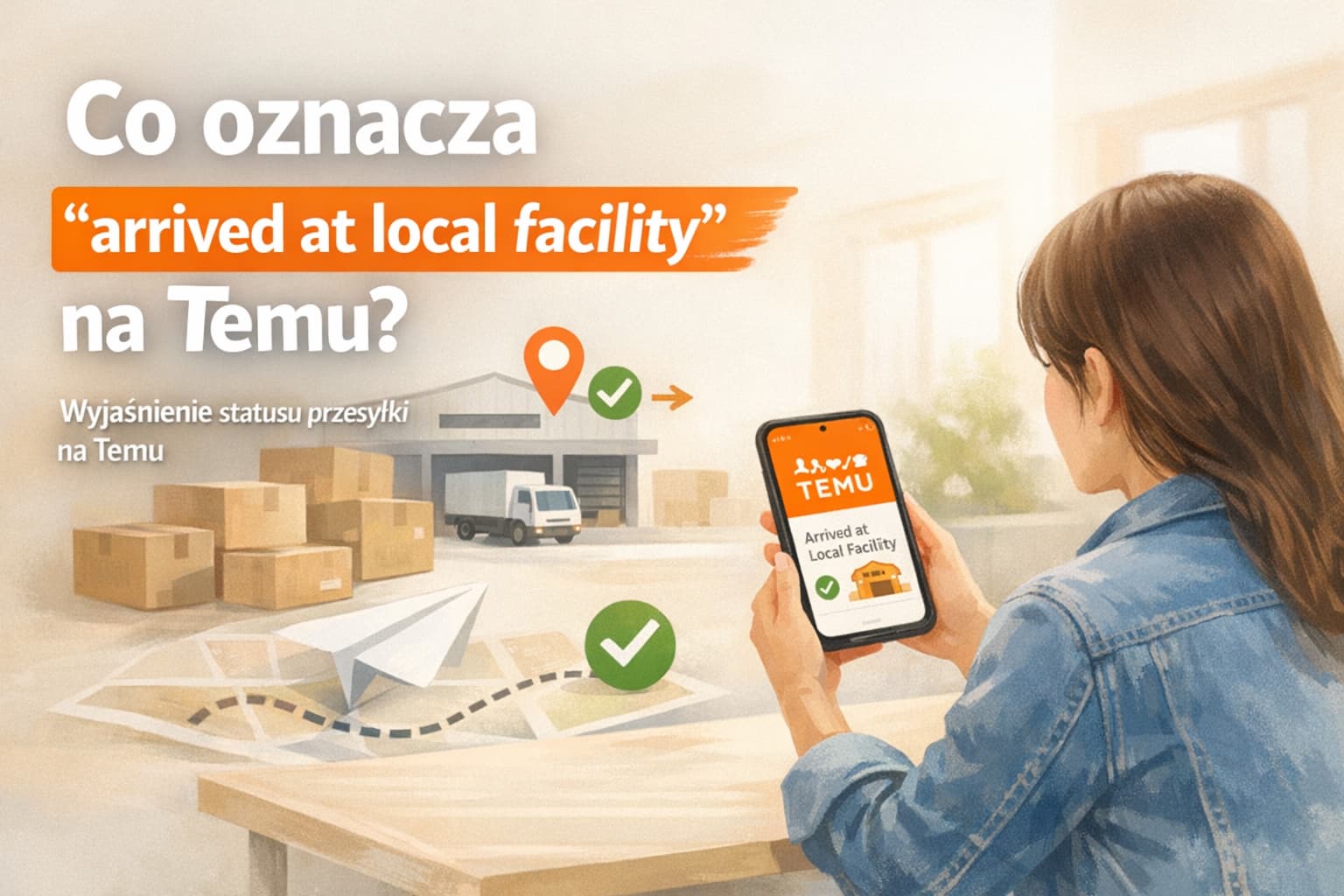 Co oznacza „arrived at local facility” na Temu i kiedy paczka dotrze